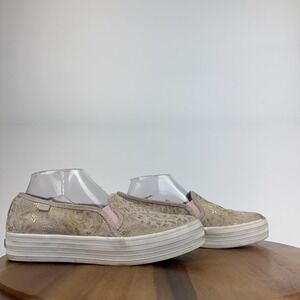 Womens Keds X Rifle Paper Co Triple Decker Forest In Blush Sneakers Size 9 M GUC